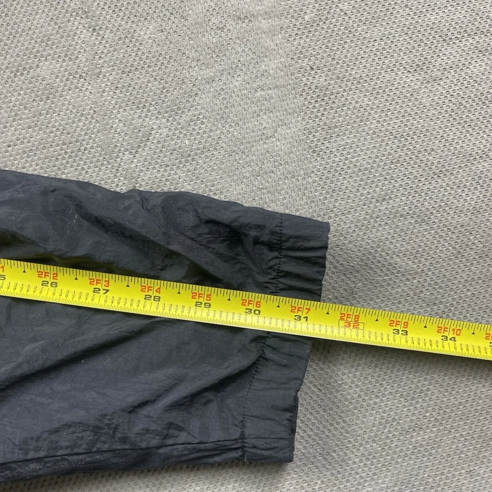 VTG Adidas Windbreaker‎ Jacket Mens Medium Retro Zip Up 90s Stripe Lined Black